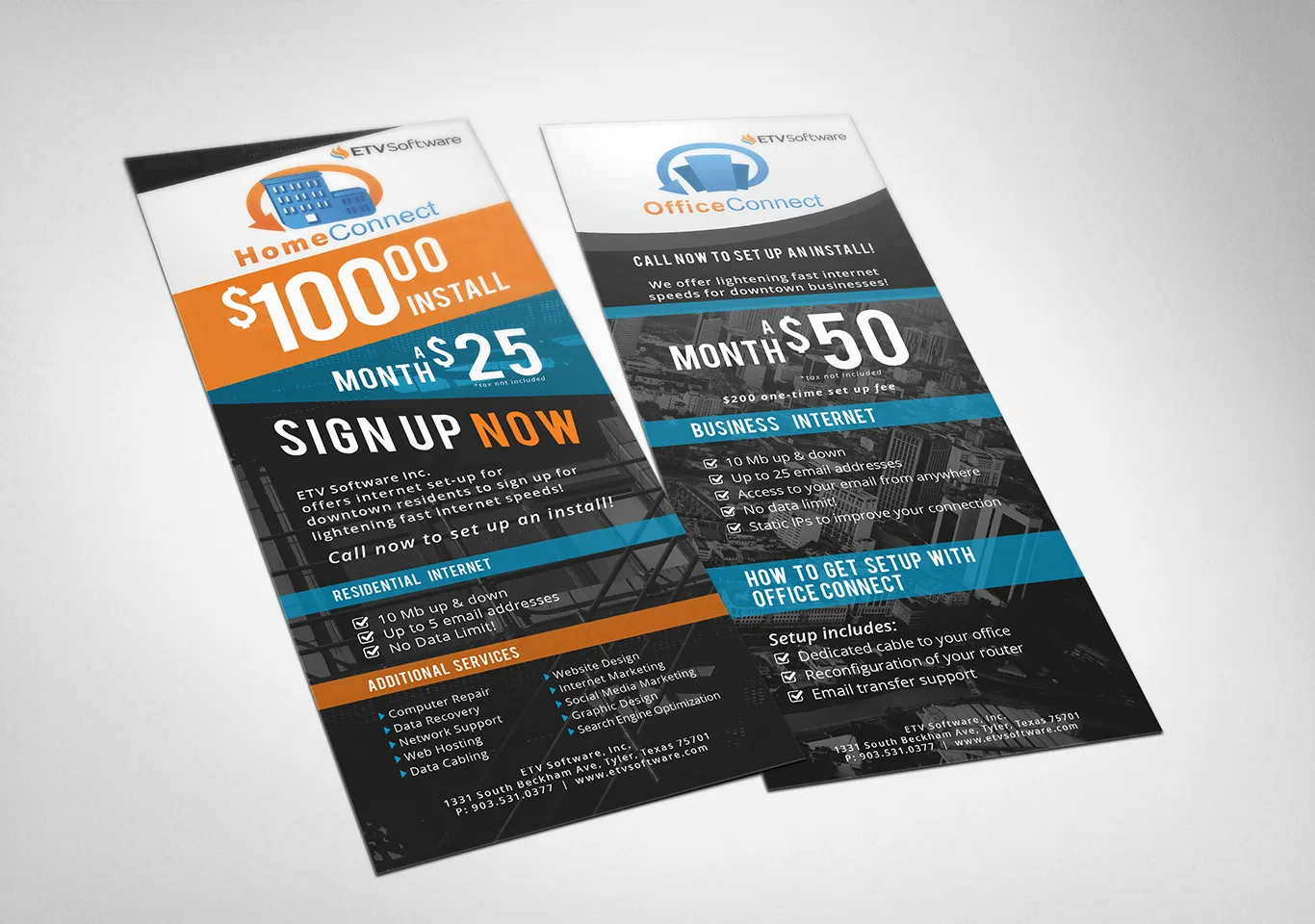 ETV Software Rack Cards